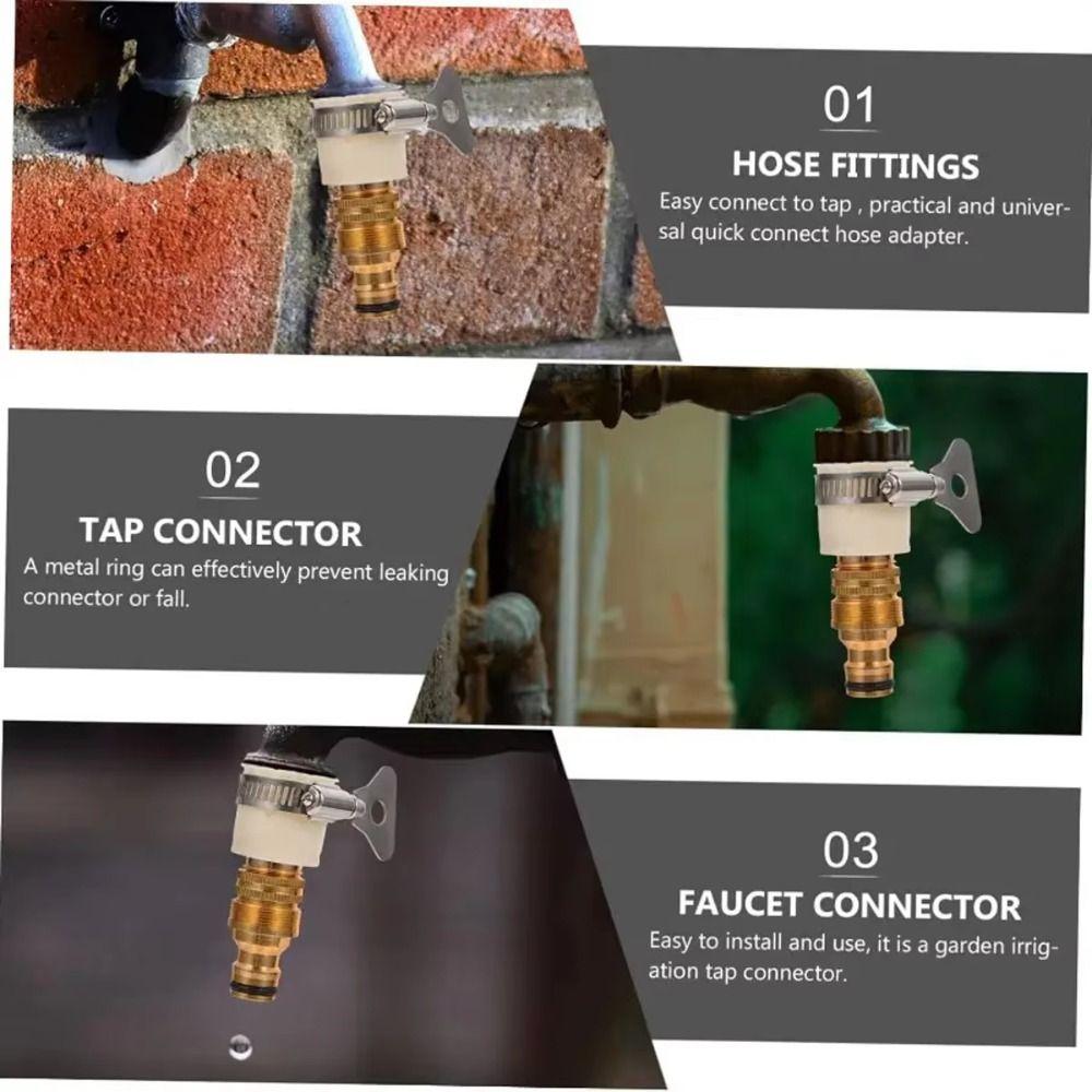 15-23mm Faucet Tap Connector Aluminum Zinc Zinc Alloy Faucet Adapter Garden Water Hose Pipe Car Washing
