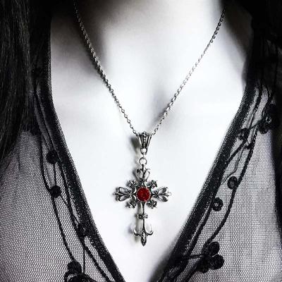 Y2K Punk Crystal Cross Hanger Ketting Voor Vrouwen Mannen Gothic Sleutelbeen Ketting Choker Kettingen Esthetische Sieraden Bijoux Party Cadeau Nek Sieraden