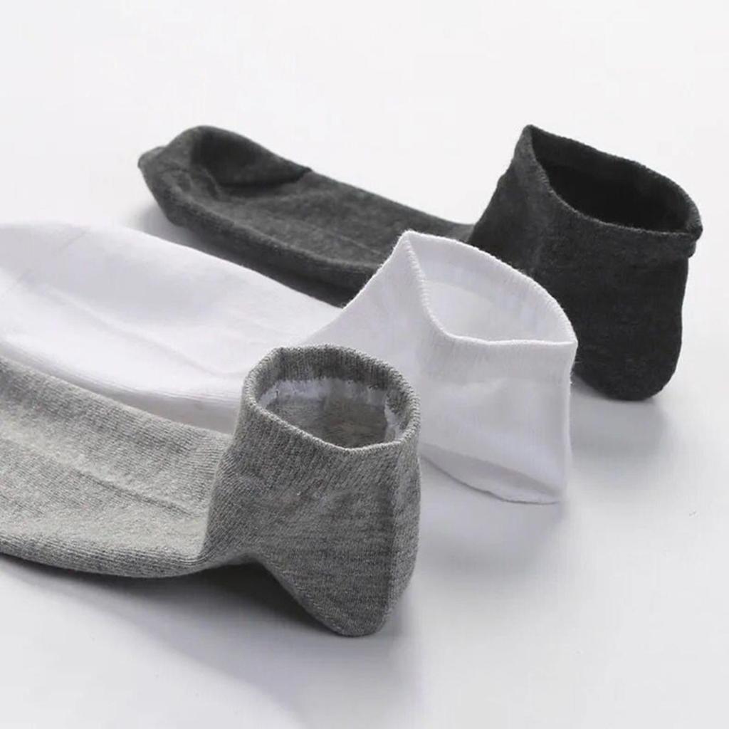 Unisex 10 Pairs Thin Breathable Solid Socks Soft Lightweight Low Cut Ankle Socks Comfy Boat Socks Men Women Short Hosiery