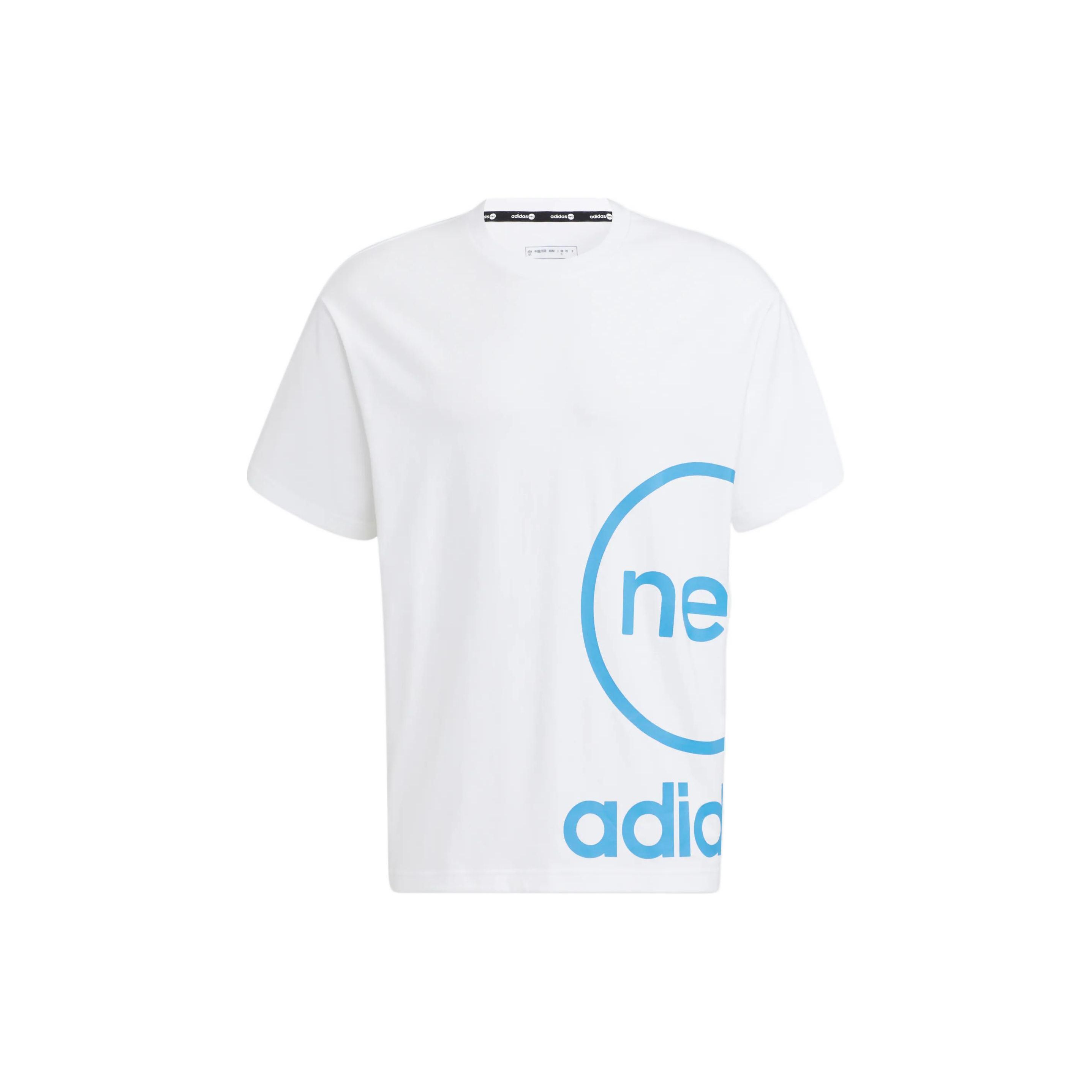 

Футболка с круглым вырезом Adidas Neo с логотипом, топы унисекс, белая HN8740