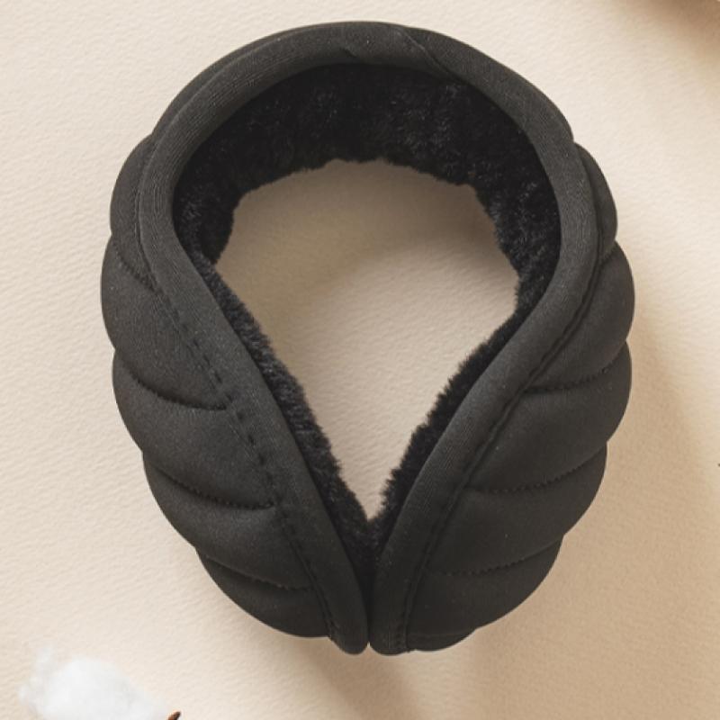 Daiso Padded Foldable Earmuffs Black