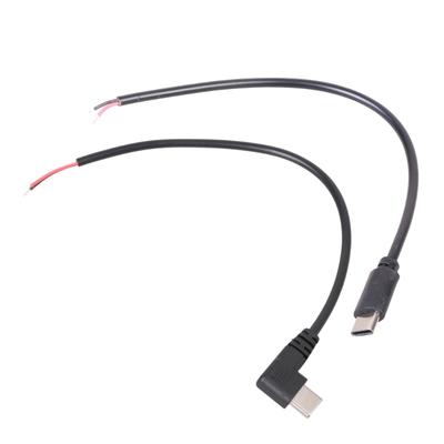 Câble queue de cochon USB C Prise mâle USB Type C vers 2 fils nus Câble d'alimentation d'extension pour remplacement d'équipement USB C