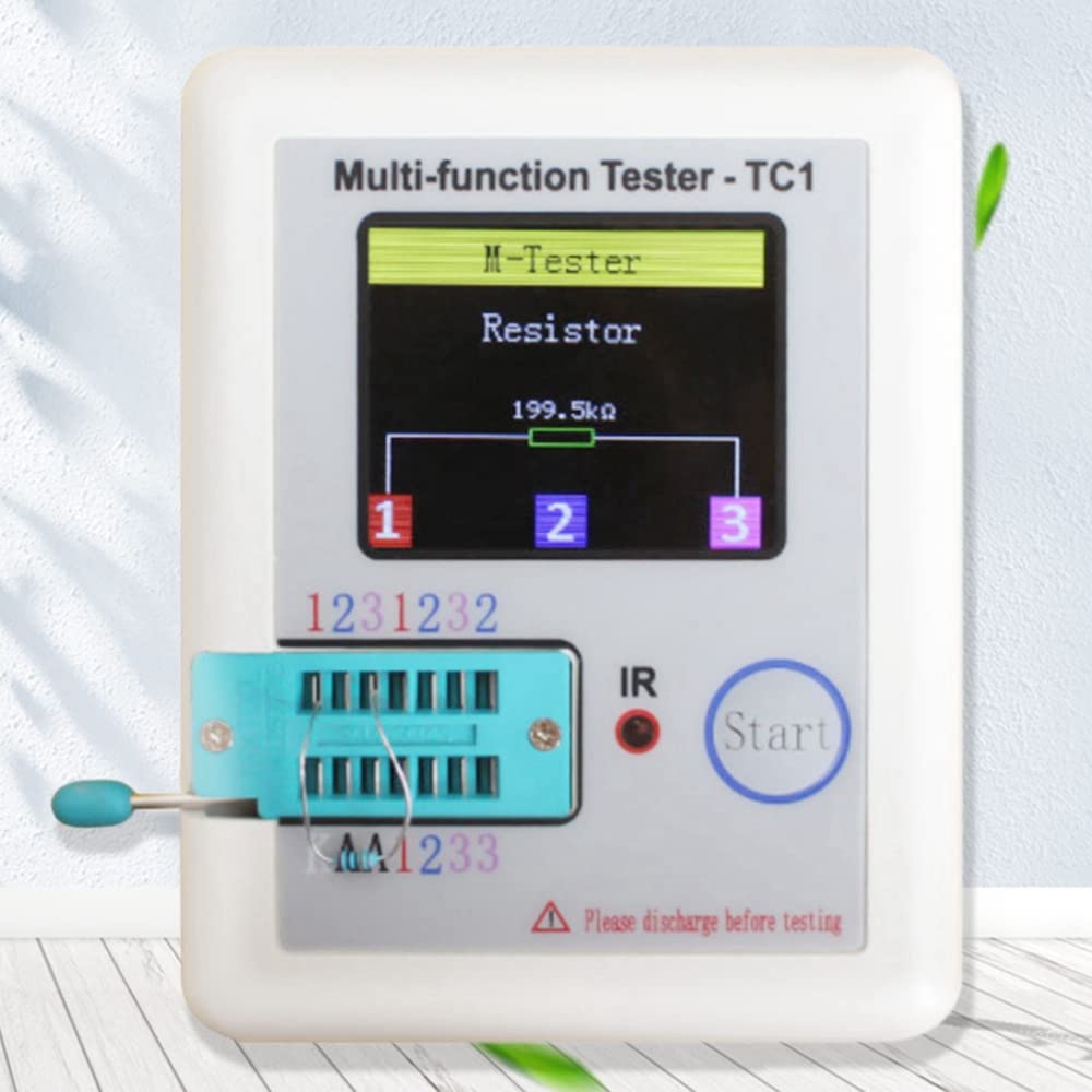 Hcskoss Transistor Spannungsdiode 160x128 Farbdisplay Multifunktion TFT Hintergrundbeleuchtung Transistortester für Vakuum und Kondensatoren Prüfer, Prüfer,