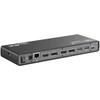 T’NB Dokkingstasjon Dobbel Skjerm 4K60Hz, 14 i 1, HDMI og DisplayPort, 4X USB-A 3.0, 2X USB-C 3.0, Kompatibel med Windows, macOS, Lin