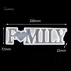Puntos Home Silicone DIY Family Love Epoxy Resin Casting Mould Ornament Making Mold
