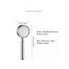 1PC 304 Stainless Steel Pressurized Hand-held Shower Head Single Head