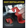 4 Pack Superior Leather Car Seat Headrest Hooks with 44 Pounds Load Capacity,Red