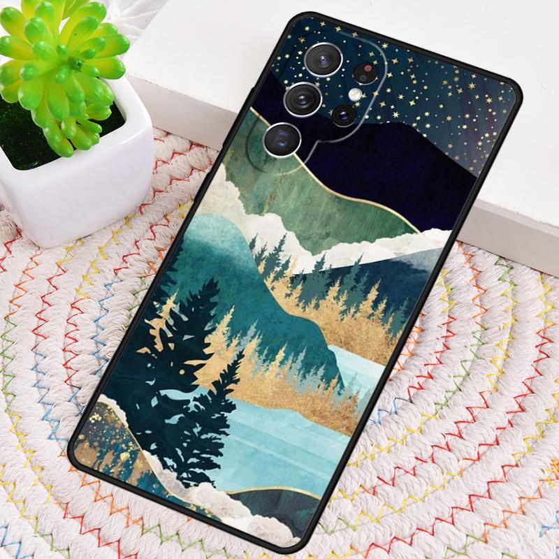 Star Lake Mountain TPU Phone Case For Samsung Galaxy note 10 pro S26 S25 S24 S23 S22 Ultra Plus S21 FE S20 Shockproof Cover