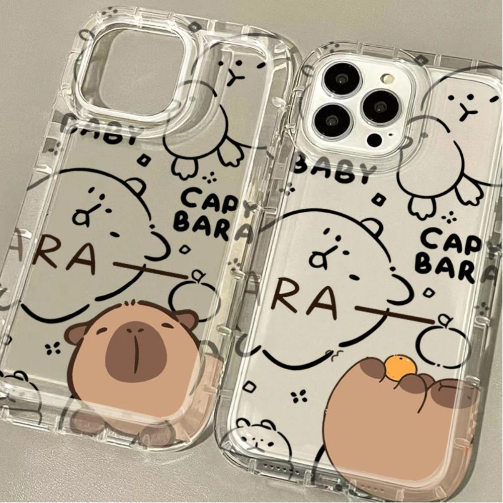 Cute Cartoon Capybara Phone Case for Samsung Galaxy A56 A36 A26 A55 A35 A05S A15 A54 A34 A24 A14 A05 A04 A73 4G 5G Back Cover