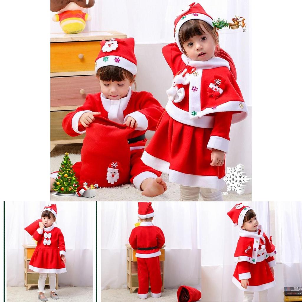 Quality-made Kids' Santa Claus Cosplay Costume For Xmas Party Fancy Dress Outfit
