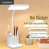 Smart LED Desk Lamp with Eye Protection, Pen Holder, and Bedside Night Light for Students