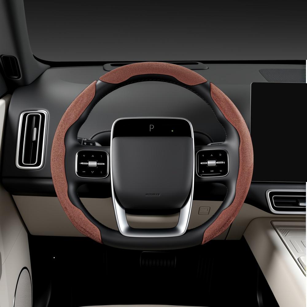 Steering wheel segmented 3pcs protective cover, fur anti slip assist, car interior, izable for multiple models