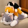 Cute Simulated Cat Doll Plush Toy Stuffed Soft Animal Plush White Gray Kitten Pillow Kids Girls Birthday Gift Pet Toys Deco