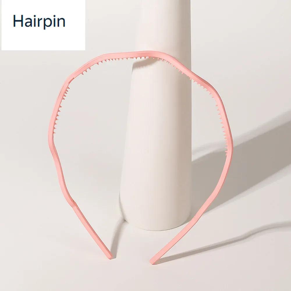 Colorful Matte Plastic Headband Korean Style Anti Slip Teeth Hair Clasp for Women Face Wash Press Hair Comfortable
