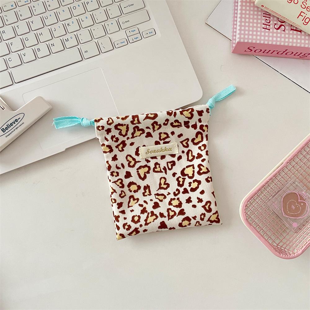 Cute Small Coin Purse Case Drawstring Bag for Women Girls Jewelry Lipstick Cosmetic Storage Pouch