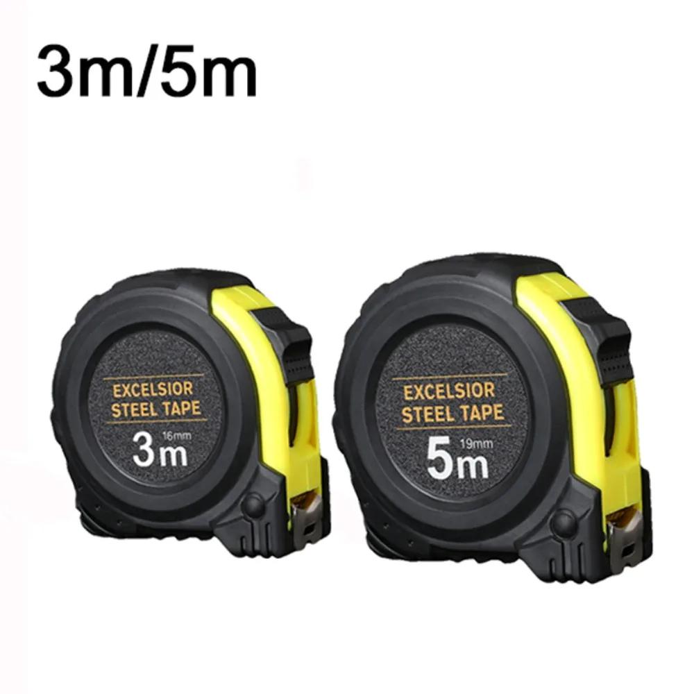 Rubberized 3M 5 Meters Self-locking Woodworking Tool Steel Tape Measure Retractable Metric Tape