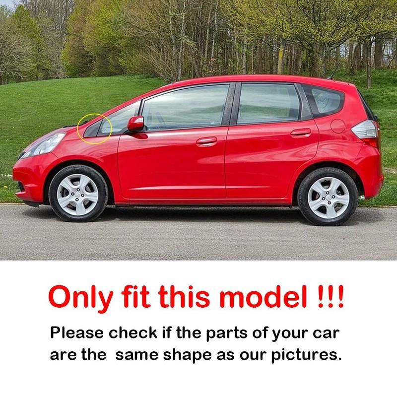For Honda Fit Jazz 2009-2013 ABS Plastic Front Window Quarter Louver Cover Side Vent Trim Car Adhesive Accessories