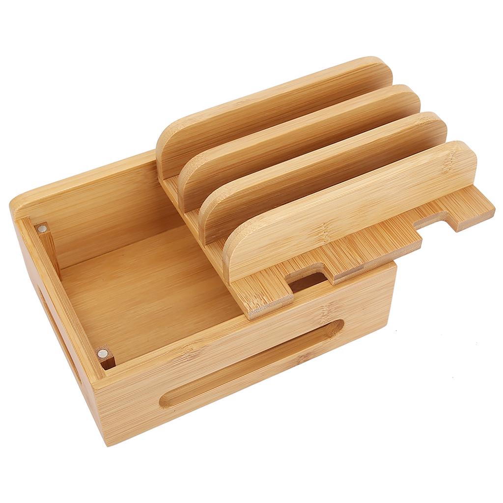 Multi Device Stand, Decoration Bamboo Multi Device Holder for Home Tablet   Smartphone