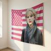 Celebrity Fan Tapestry Aesthetic Pop Music Lover Decor Pink Usa Flag Blonde Girl Photo Wall Hanging Bedroom Dorm Gift For Girls