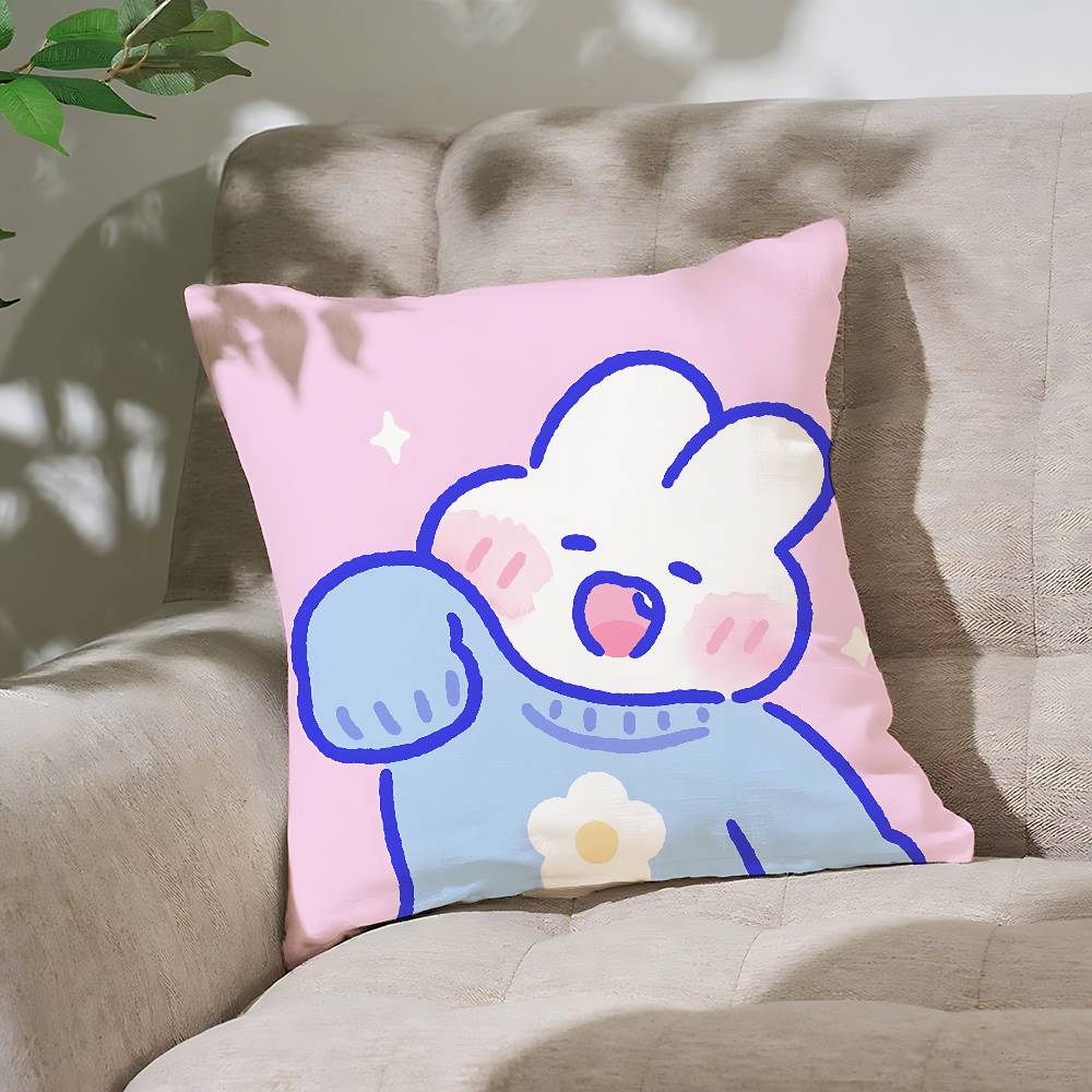 Kanin M-Mongmong Kuddfodral Kudde Nordic Vintage Stil Kuddfodral Hem Vardagsrum Soffa Soffa Sittplats Dekor