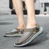 Fashion Lightweight Outdoor Walking Shoes New Men's Breathable Mesh Sandals Slip-on Beach Handmade Flats Summer Sports Shoes for Men