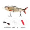 Automatische Swimbait Angelköder 13cm 4-Segment Mehrgelenkiger Köder Elektrischer Robotischer Angelköder Auto USB Wiederaufladbar Pesca