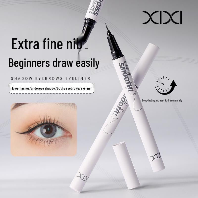 xixi Ultra-Fine Waterproof Eyeliner Pen: Smooth, Sweatproof, Smudge-Proof Liquid with Thin Tip for Precision