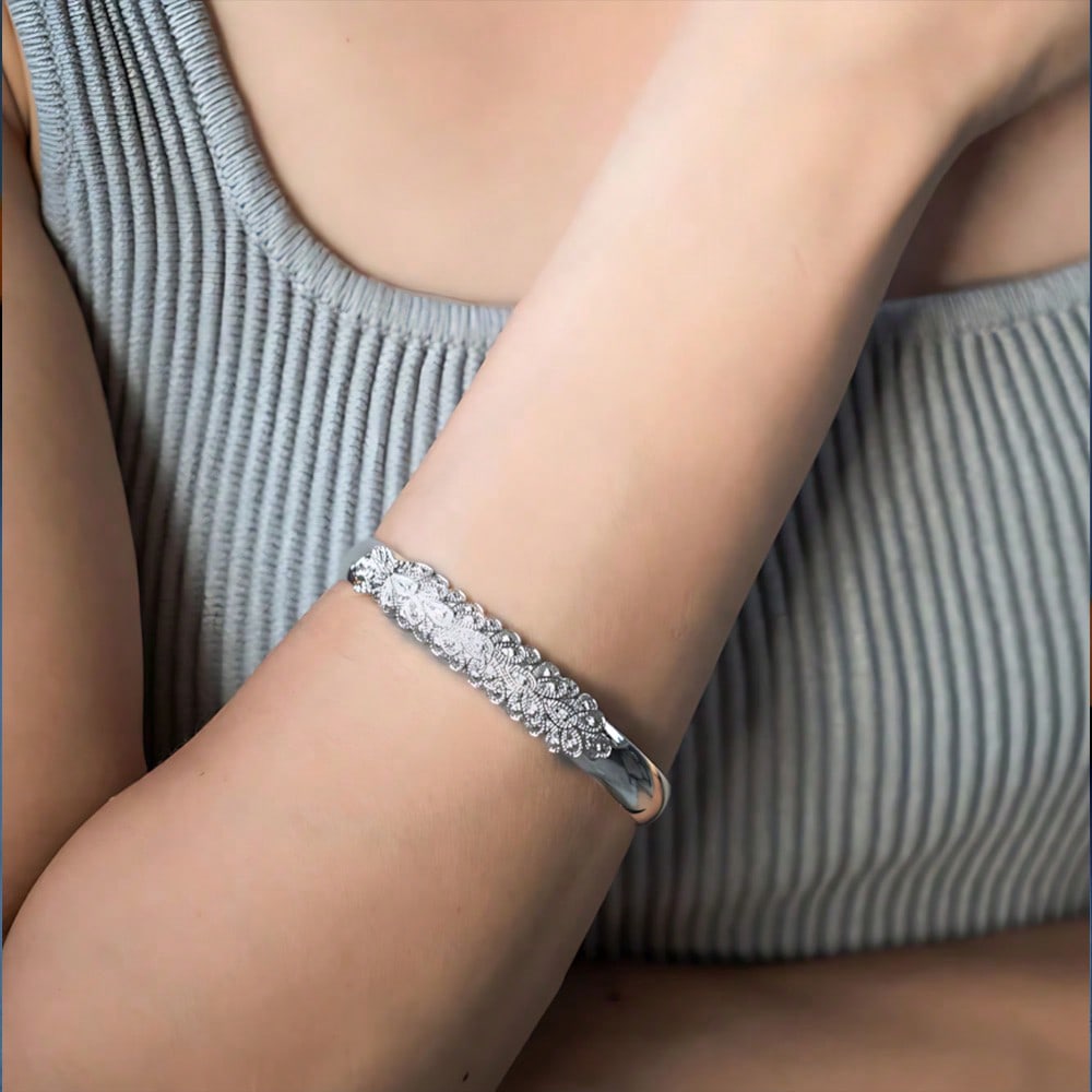 925 Sterling Silver Peacock Opening Screen Bracelet for Women Luxury Designer Texture Open Bracelets Party Original Jewelry Gift