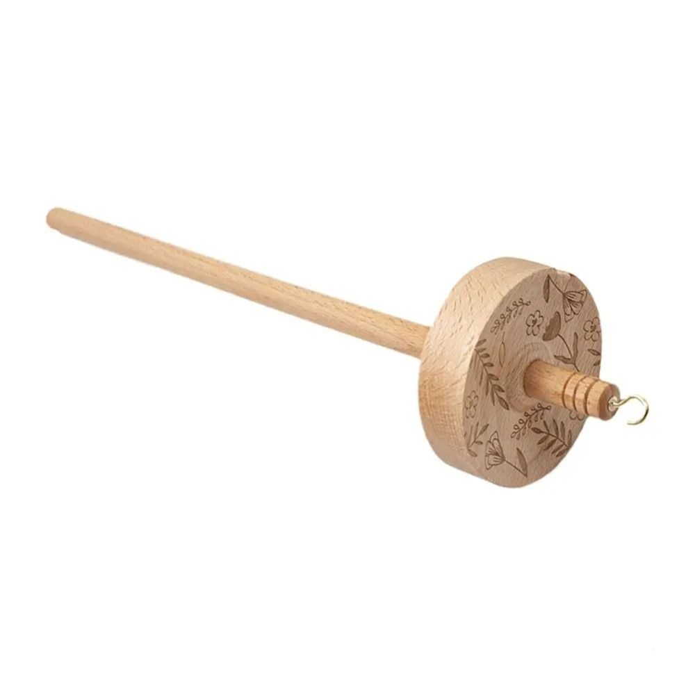 Portable Spindle Top Hand Carved Whorl Yarn Spin Sewing Accessories Drop Spindle Beginners