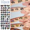 10 Vel Kleurrijke Monster Trucks Tattoo Stickers Voor Gezicht Arm Lichaam Decoratieve Waterdichte Tattoo Stickers Jongens Creatieve Cadeaus