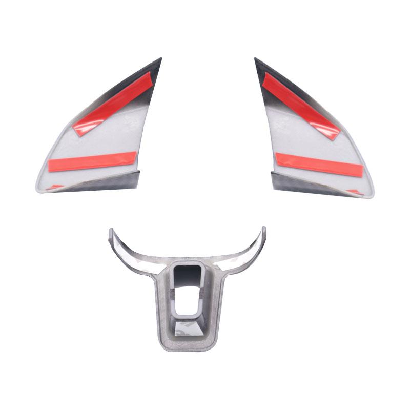 3pcs Car Styling ABS Carbon Fiber Texture Steering Wheel Panel Cover Trim For VW Golf 6 MK6 Bora Eos Polo Jetta Caddy Touran