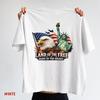 Land of the Free Patriotic T-Shirt, Bald Eagle USA Flag, Home of the Brave Tee