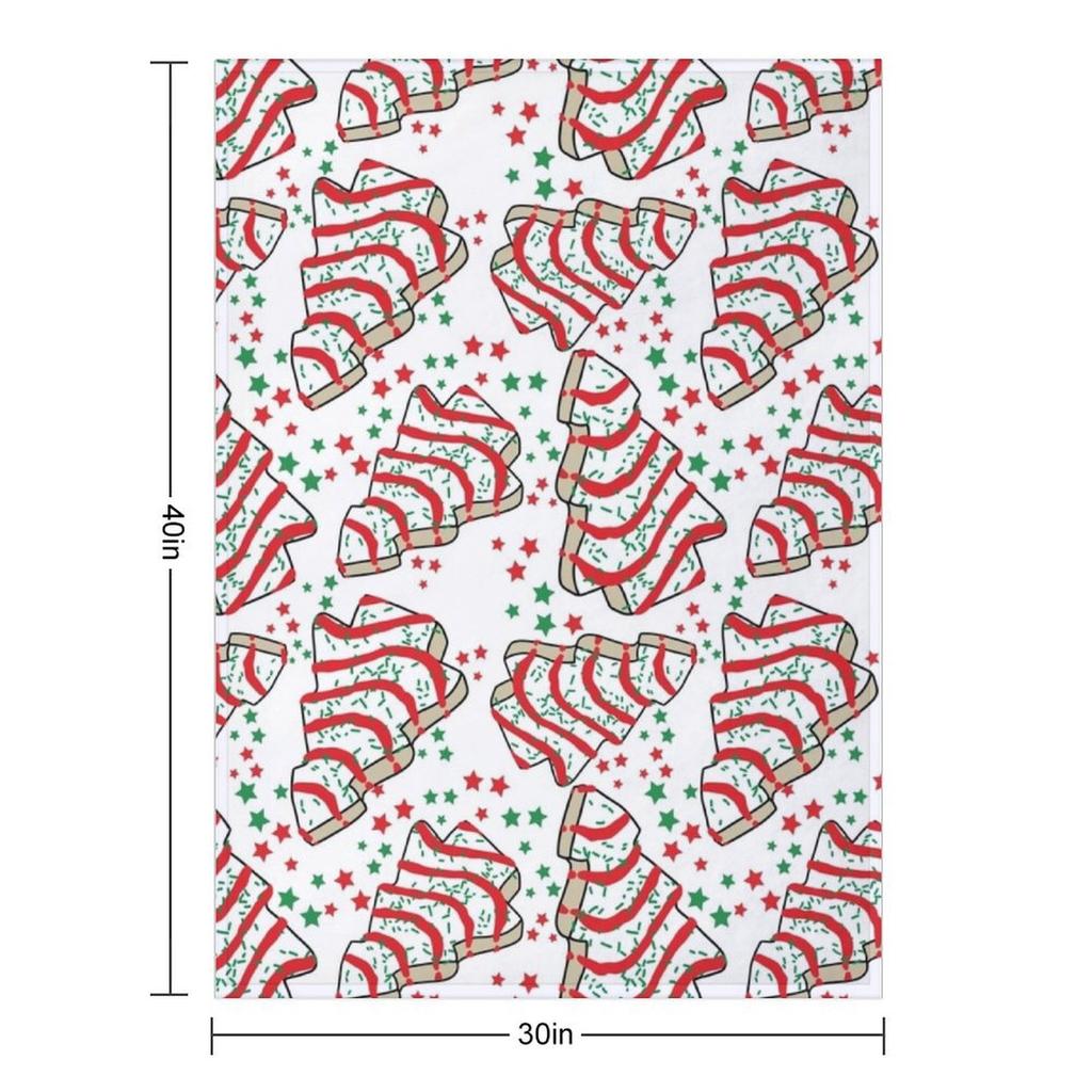 Christmas Tree Snack Cakes Throw Blanket Beautifuls Sleeping Bag Large bed plaid Blankets