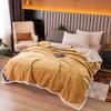 Soft Fleece Blanket Bed Sofa - Thick Warm Solid Color Plush Throw With Neat Edge Binding