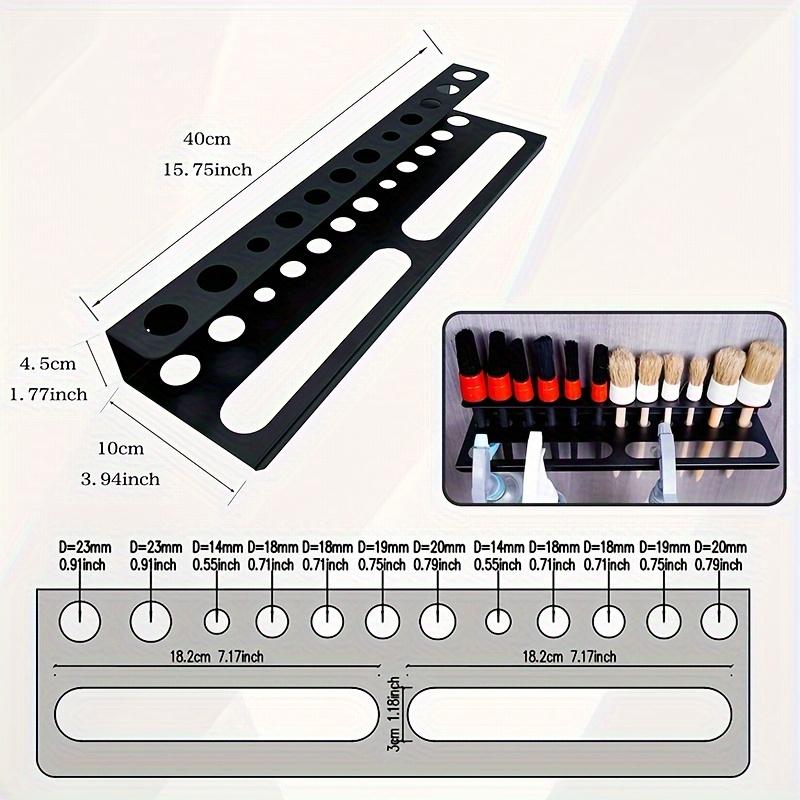 Wall-Mounted Car Detailing Brush Holder - Durable Metal Organizer For Spray Bottles & Cleaning Tools