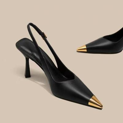 Tacchi Alti a Punta Sandali da Donna Slingback Stiletti Scarpe Sexy 2025 Estate Nuove Ciabattine da Donna Abito Festa Marca Décolleté Mujer