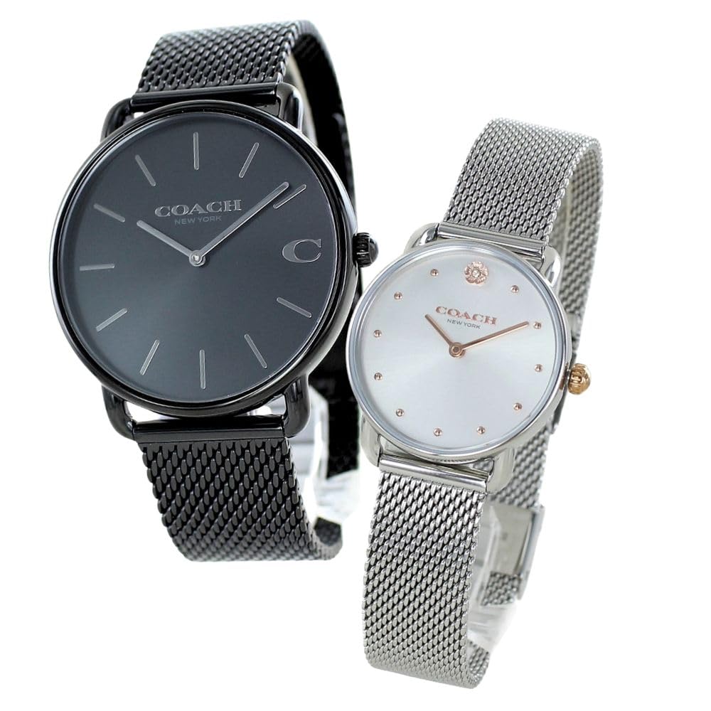 

Парний годинник для жінок Elliott Pair Watch Тонкий тонкий браслет із нержавіючої сталі Чорний срібний 1460272014504221 [Coach] Чоловічий [Елемент]