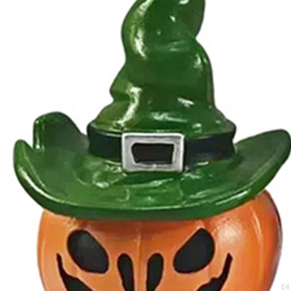 Miniature Pumpkin Figurine Desktop Ornament Fairy Garden Decorations Crafts Halloween Decor