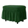 Universal Stool Cover Seersucker Footrest Slipcover Easy Install Ottoman Protector  Dining Room