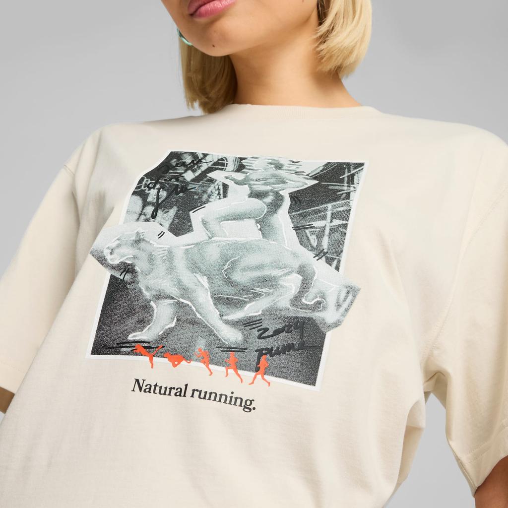 Puma Graphic Club De Course Fashion Comfortable Soft Short Sleeve T-Shirt Unisex Tops Off-White 626729-87