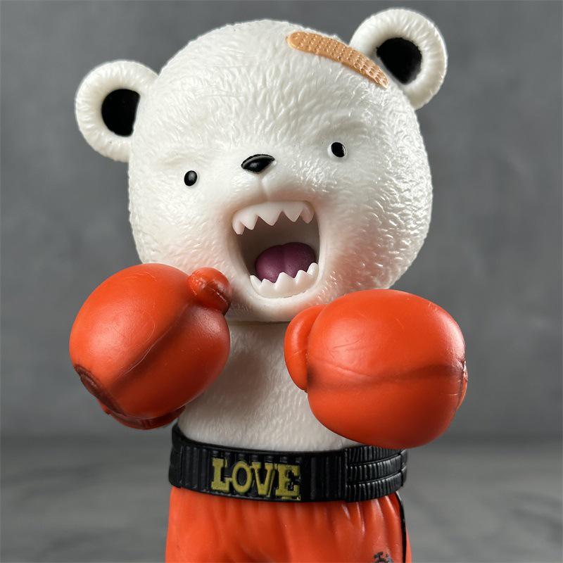One Piece Bepo Bear Boxing Gloves Anime Figure Statue - Cute Desktop Ornament