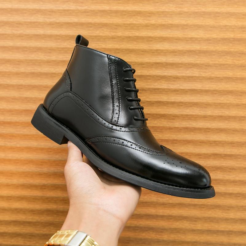 

Роскошные Новые Дизайнерские Мужские Заостренные Черно-Белые Лоскутные Повседневные Ботильоны Мужская Зимняя Мода Высокие Кроссовки Zapatos Hombre 38