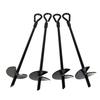 4Pcs Ground Anchors Set with Webbing Strap Set Earth Ground Anchors Heavy Duty for Tents Trampolines Slides Garden Sheds