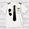 Camisetas Gráficas Engraçadas de Uniforme de Piloto para Homens Moda Verão Manga Curta Camisetas Estampadas em 3D Casuais Oversized Gola Redonda