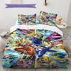 Juego de Ropa de Cama con Estampado de Dibujos Animados Colcha Funda de Colcha Funda de Almohada Decoración del Hogar Regalo de Cumpleaños (1 * funda nórdica + 2 * fundas de almohada, sin núcleo)