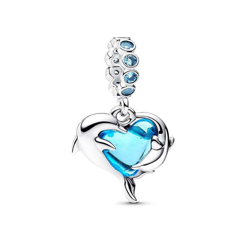 Charm Originale Marine Animal Zircon Pendant Beads Fits Bracelets Necklace Charms Copper Woman Luxury Diy Jewelry Making