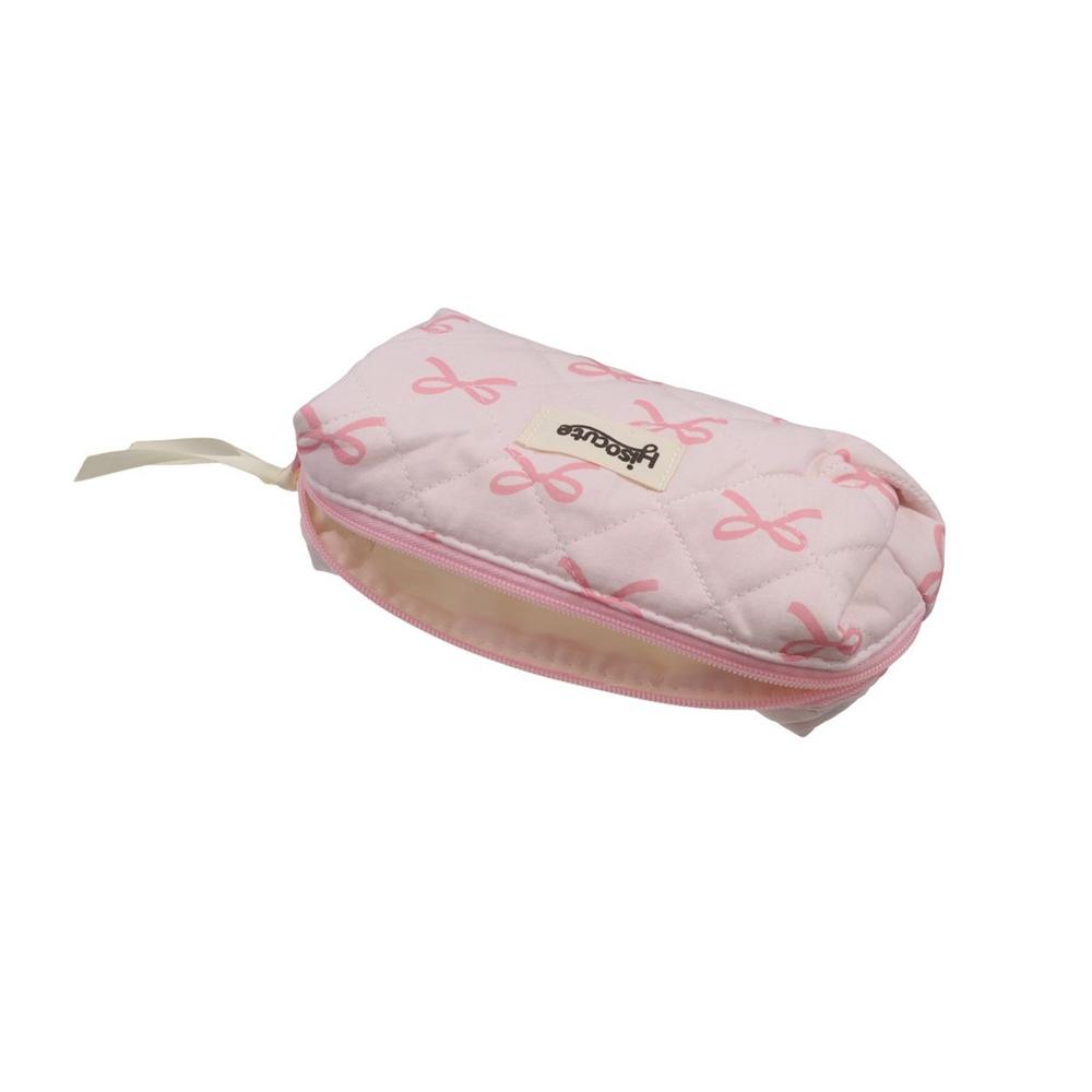 Desktop Storage Bow Stationery Bag Large Capacity Bow Pencil Pouch  Student