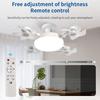 Modern E27 Drone Fan Light With Remote Control 3-Speed Wind/Dimmable 3-Color LED/Quiet Ceiling Lamp For Bedroom