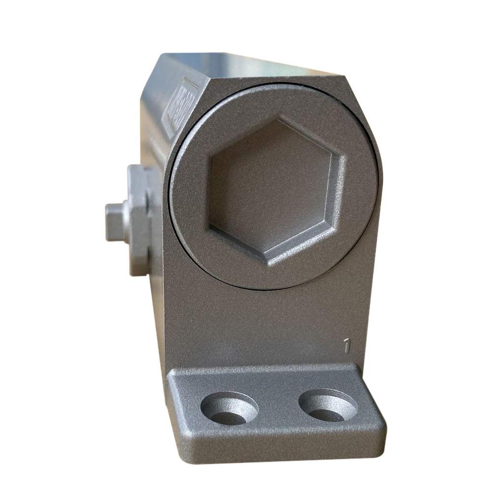 Nippon Door Check Manufacturing New Star Parallel Type Door Closer with Stop, Silver P-181 (1 Piece)