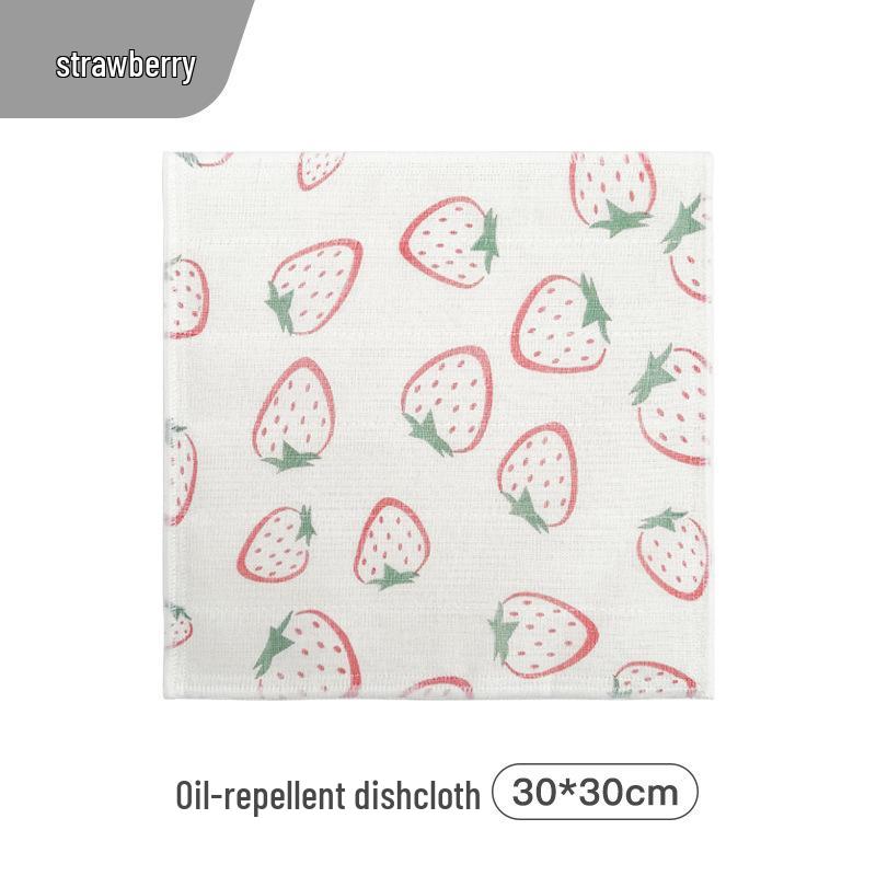 Rainbow 8-Layer Oil-Repellent Kitchen Cloth - Non-Stick Regenerated Cellulose Dish Towel.